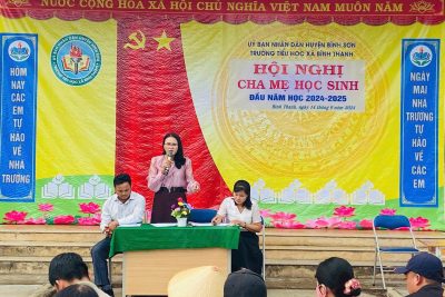 Trường Tiểu học xã Bình Thanh tổ chức “Hội nghị cha mẹ học sinh” năm học 2024_2025.